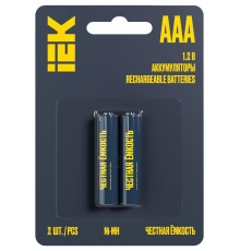 Аккумулятор GREEN Ni-MH AAA 1100мАч (2шт/блистер)  AAK-NIMH-03-1100-L02  IEK