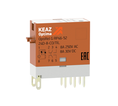 Реле промежуточное OptiRel G RP46-52-230-8-CO-S/TIL 281053  КЭАЗ