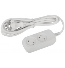 Удлинитель электрический ЭРА UDL-10-230 Greenline 2 розетки без заземления 3м ПВС 2x0.75мм2   Б0065067  ЭРА