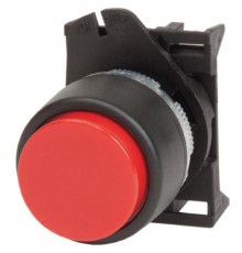 Кнопка выпуклая прозрачная без фиксации, синяя  ABDLR4  DKC