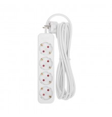 Удлинитель STANDARD 4 гнезда, 3м, 3х1,0мм, с/з, белый  13-4026  REXANT