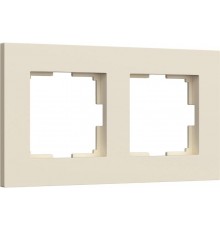W0022962/ Электроустановочные изделия - Рамка на 2 поста Slab (айвори софт)  a062806  Werkel