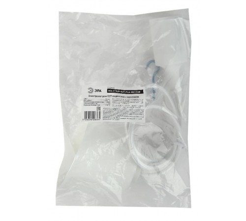 Патрон пластиковый Е27 с подвесом, белый (60/720)  Б0048038  ЭРА