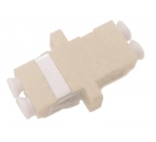 Адаптер проходной оптический FA-P11Z-DLC/DLC-N/WH-BG LC-LC, MM, duplex, корпус пластиковый, бежевый, белые колпачки  242822  Hyperline