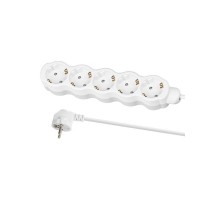 Удлинитель бытовой "Люкс" 5 гнезд, 3 м, с/з, с з/ш, ПВС 3х1,5 мм2, 16 А, 250 В, 3700 Вт  SQ1303-4063  TDM