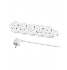 Удлинитель бытовой "Люкс" 5 гнезд, 10 м, с/з, с з/ш, ПВС 3х1 мм2, 16 А, 250 В, 3500 Вт  SQ1303-4039  TDM