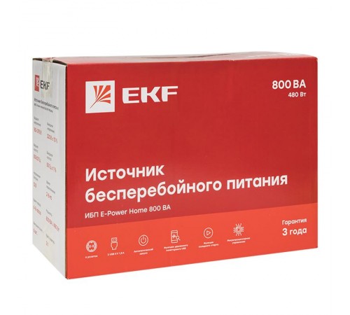 Источник Бесперебойного Питания Линейно-интерактивный E-Power Home 800 ВА PROxima  SSW-800  EKF