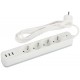 Сетевой фильтр  USF-4es-3m-3xUSBA-W с базовой защитой с заземлением с выключателем 4 розетки+3xUSBA 3,1A 3м 10А белый   Б0059569  ЭРА
