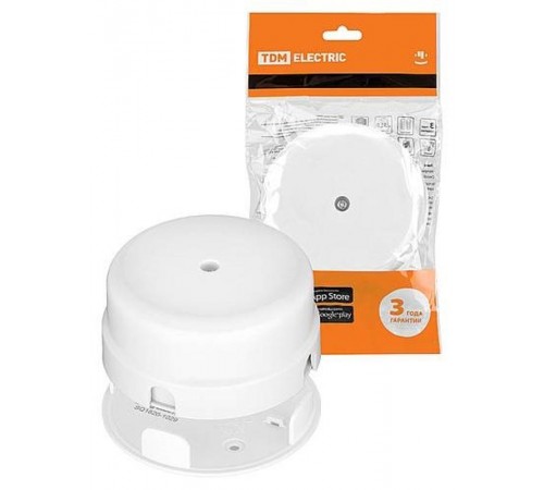 Коробка распаячная D90х43 мм инд. штрихкод  белая "Виви"   SQ1820-1029  TDM