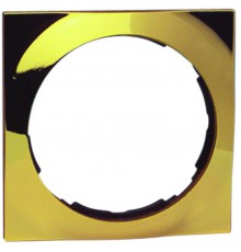 Simon 88 Рамка декоративная, 1 пост, круг в квадрате, S88, золото  88612-36  Simon