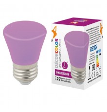 Лампа светодиодная LED-D45-1W/PURPLE/E27/FR/С BELL декоративная LED. "Колокольчик", матовая. Цвет фиолетовый  UL-00005644  Volpe