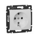 Valena DIY Белый Розетка 1-ая с/з с защитными шторками  694269  Legrand