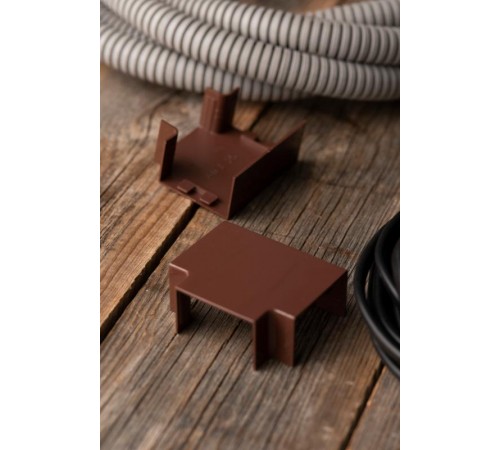 Угол T-образный (40х25) (4 шт) Plast EKF PROxima  под темное деревоtchd-40-25x4EKF