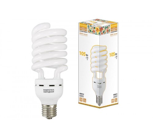 Лампа энергосберегающая КЛЛ 105Вт Е40 840 cпираль НЛ-HS  SQ0347-0047  TDM