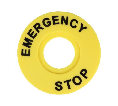Бирка "Стоп" круглая 90мм (EMERGENCY STOP) OptiSignal Compact D22 C7-MH2290 , ZBY8330  362220  КЭАЗ