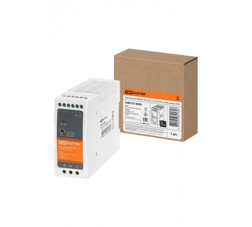 Блок питания MDR40-24, 220 В, 24 В, 40 Вт (на DIN-рейку)  SQ0752-0009  TDM