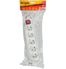 Удлинитель 71 557 NPE-S-05-300-ESC-3x0.75 с/з с выкл. 5 гн. 3м 71557 Navigator