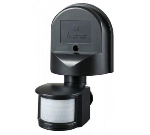 Датчик движения инфракрасный ДД 008 1200Вт 180 гр.12м IP44 черный  4690612033822  IN HOME