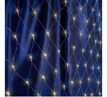 Гирлянда - сеть 160 диодов  2700К   CL70   1,5х1,5м + 1.5м прозрачный шнур, IP20  32355  FERON