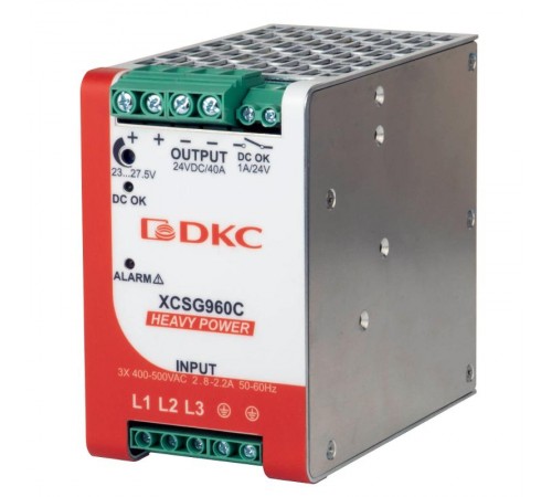 Источник питания "HEAVY POWER", трехфазный, 960Вт, 20А, 48В, с ORing диодом  XCSG960D  DKC