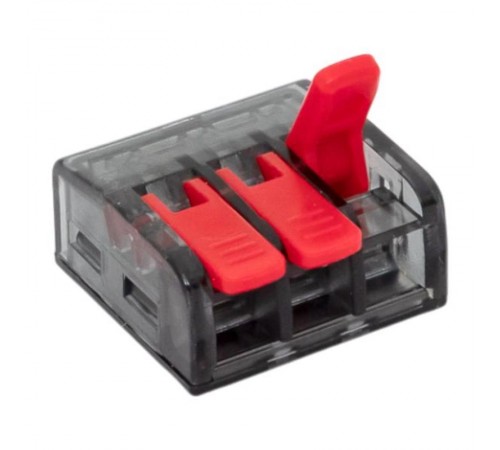 Строительно-монтажная клемма СМК 221-613 с рычагом 3 отверстия 0.5-4.0(6) мм2 EKF PROxima  plc-smk-221-613  EKF