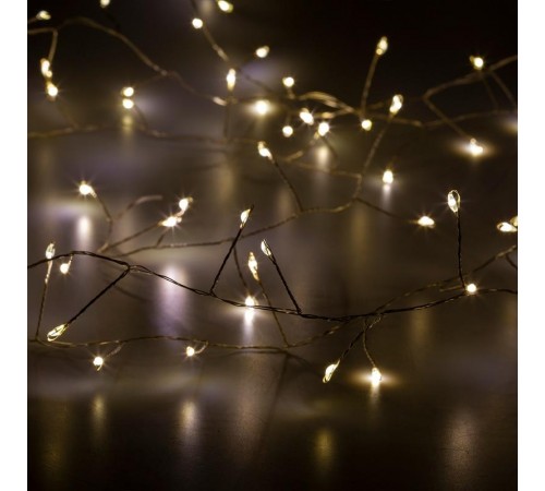 Гирлянда световая  Мишура, ЕNIG - 100M  , теплый белый, 100 micro диодов, 3 м, 220V, IP20  Б0051871  ЭРА