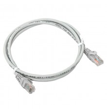 Патч-корд TERACOM PRO Cat.5E неэкранированный UTP оболочка PVC серый (1,0м)  TRP-5EUTP-PVC-1M-GY  EKF