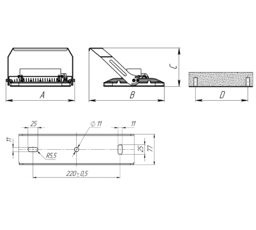 Светильник светодиодный ATHLET 170W D120 750 WH SBL  1875001310  Световые Технологии