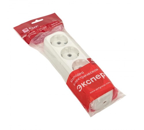 Колодка 4 гн. 16А 3,5кВт с/з Эксперт EKF PROxima  AKB16-4  EKF