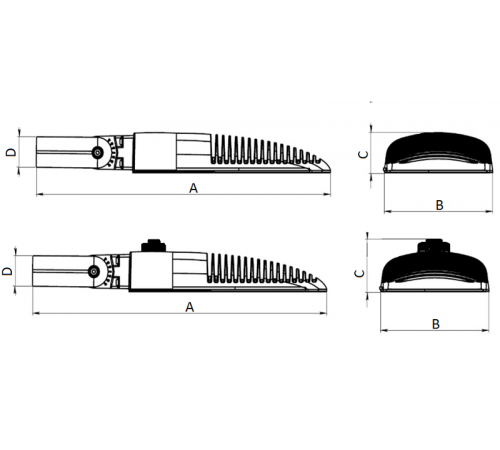 Светильник светодиодный FREGAT LED 100W DW2 740 RAL9006  1426002600  Световые Технологии