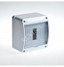 Щиток тусо о/п на 6 мод. с вертикальной дверцей. 140х125х85мм  68306  Рувинил