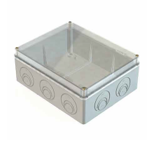 Коробка приборная (подъездная) наружного монтажа с прозрачной крышкой 240х195х90мм IP55. в комплекте кабельные вводы  GE41276  Greenel