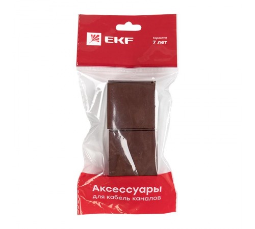 Соединитель (40х25) (4 шт) Plast EKF PROxima  под темное дерево    cond-40-25x4   EKF 