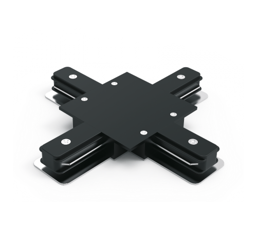 Коннектор для встраиваемого шинопровода осветительного (+) черный  TR137  Gauss