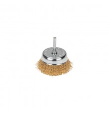 Щетка чашечная для дрели, витая латунированная проволока, 75мм  KR-91-1255  Kranz
