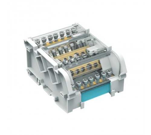 Блок распределительный на DIN рейку 4р 100А 5х6мм 2х7.5мм.  BD10074  DKC