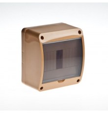 Щиток тусо о/п на 6 мод. с вертикальной дверцей. 140х125х85мм (коричневый)  68306К  Рувинил