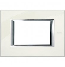 Axolute декоративные накладки прямоугольной формы, лакированные, цвет фарфор, на 3 модуля  HA4803BG  Legrand