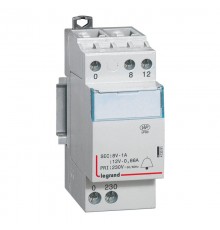 Трансформатор для цепей звуковой сигнализации - 230 В/12-8 В  - 0,66-1 А - 8 ВA  413091  Legrand