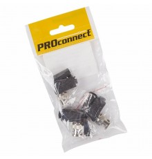 Разъем высокочастотный на кабель, штекер BNC под винт с колпачком, угловой, (3шт.) (пакет)  05-3072-4-9  PROconnect