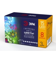 Гирлянда светодиодная  Нить Цветы 3 м мультиколор, 220V,  ENIN-3Z ,  IP20 (36/864)  Б0041896  ЭРА