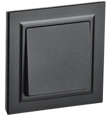 BRITE Выключатель 1-клавишный 10А в сборе ВСР10-1-0-БрЧ черный  BR-V10-0-10-K02-F  IEK