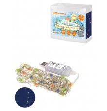 Гирлянда светодиодная "Роса 100-Д" 10 м, 100LED, многоцветн., ПДУ, USB, IP20,  SQ0361-0090  TDM