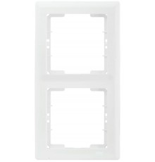 BOLERO белый Рамка 2-местная вертикальная РB-2-ББ EMB21-K01  IEK