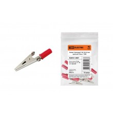 Зажим "крокодил" ЗК 15А 53мм красный (10шт)   SQ0541-0007  TDM