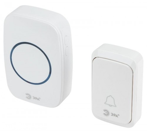 Звонок дверной C89 беспроводной белый 38 мелодий  Б0054090  ЭРА