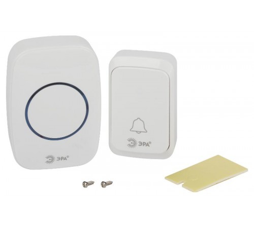 Звонок дверной C89 беспроводной белый 38 мелодий  Б0054090  ЭРА