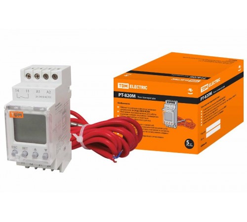 Реле температуры РТ-820M (-25+130C, 24-240В АС/DC, с датч. IP67, ЖК)  SQ1508-0002  TDM