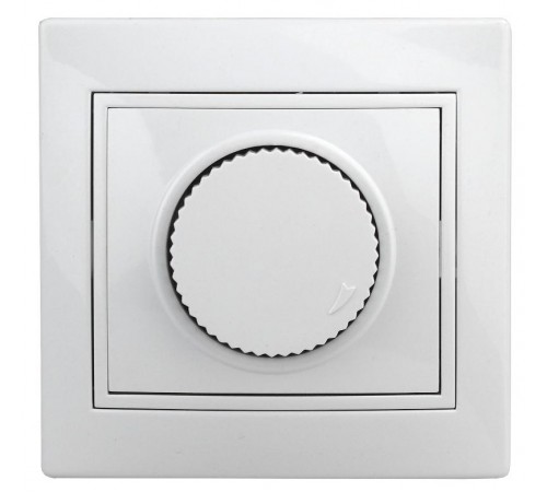 1-401-01 Intro Светорегулятор поворотный, 600Вт 230В, IP20, СУ, Plano, белый  Б0027623  Intro