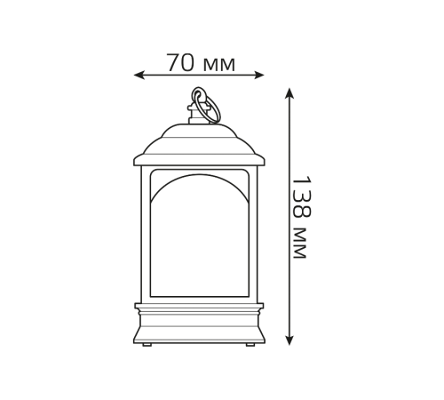 Фонарь новогодний светодиодный "Снеговик" серия Holiday, 0,1W, тёплый свет, белый, батарейки в комплекте, 1/100  HL030  Gauss